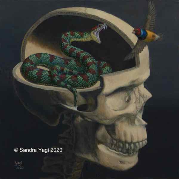 Inner Venom, oil on panel, 16x16, 2020 SOLD