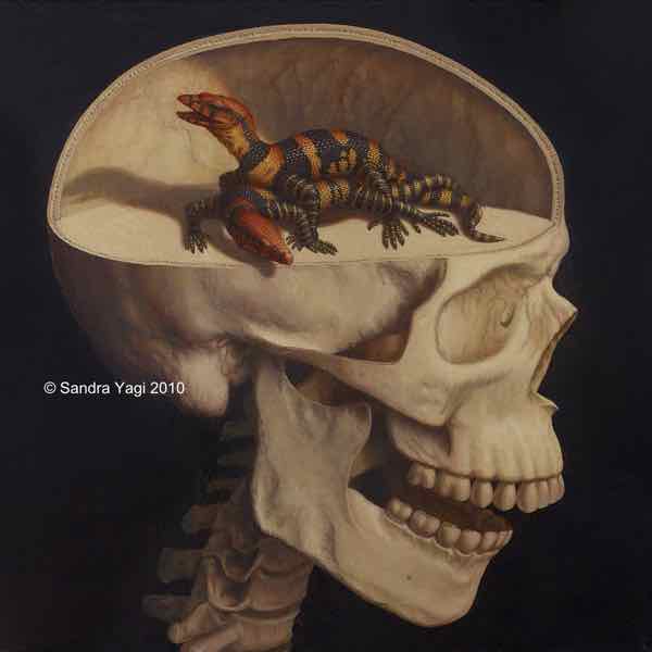 Lizardbrain, Oil on Panel, 2010, 24 x 24 SOLD
