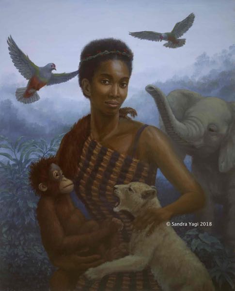 Madonna of the Wild, oil on panel, 20x16, 2018