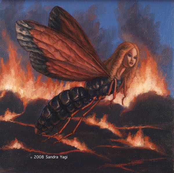 Beelzelbub Barbie, oil on panel, 2008   12x12, SOLD 