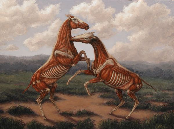 Battle, 2005, oil on panel, sold