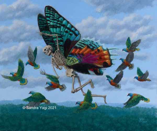 Flight, oil on panel, 20x24, 2021