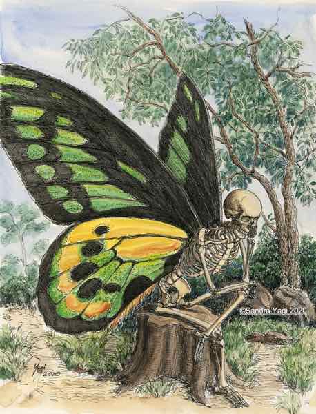 Contemplation, watercolor, 2020