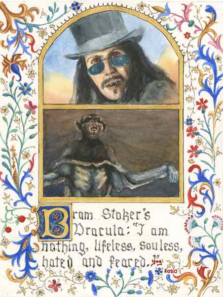Bram Stoker's Dracula,  w/c gouache acrylic & ink on paper, 2020