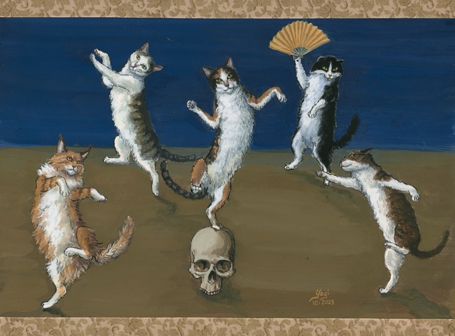 Hyakki Yagyo #20, gouache and ink on paper, 9x12, 2021