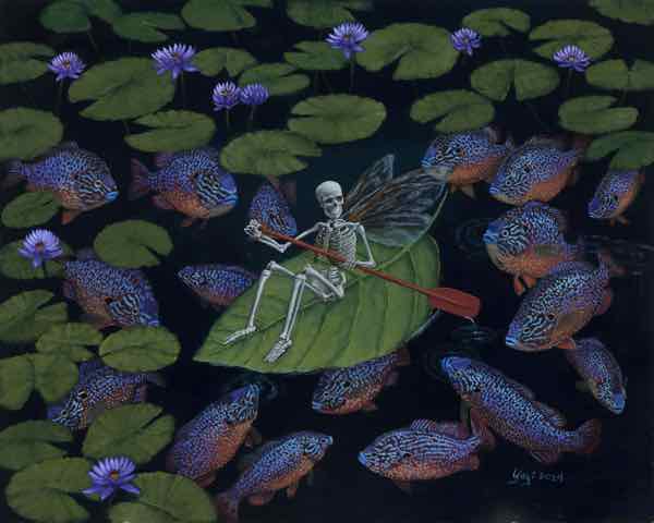 Fairyboat, oil on panel, 24x30, 2024, SOLD