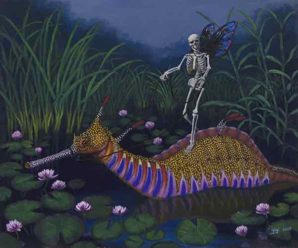 Seadragon, oil on panel, 20x25, 2024