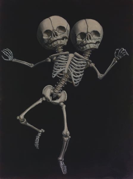 Fred and Ginger #3, 12x9, 2019, oil on panel