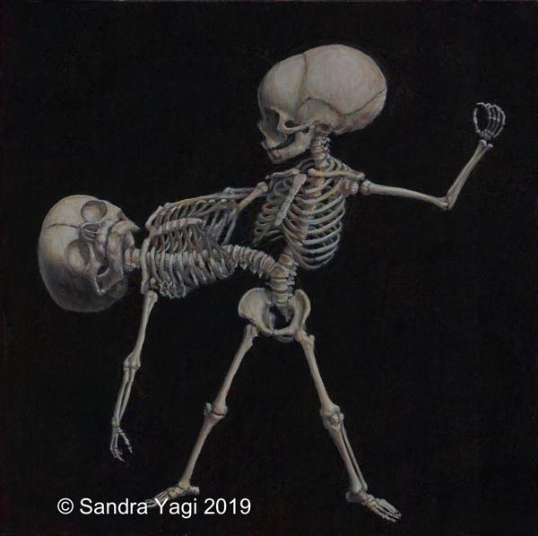 Dancing with the Stars #7, oil on panel, 12x12, 2019