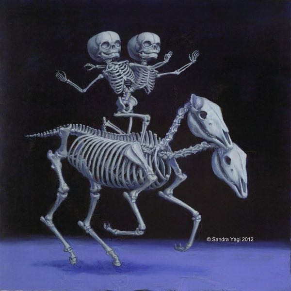 Horseback Twins, oil on panel, 14 x 11, 2012 SOLD