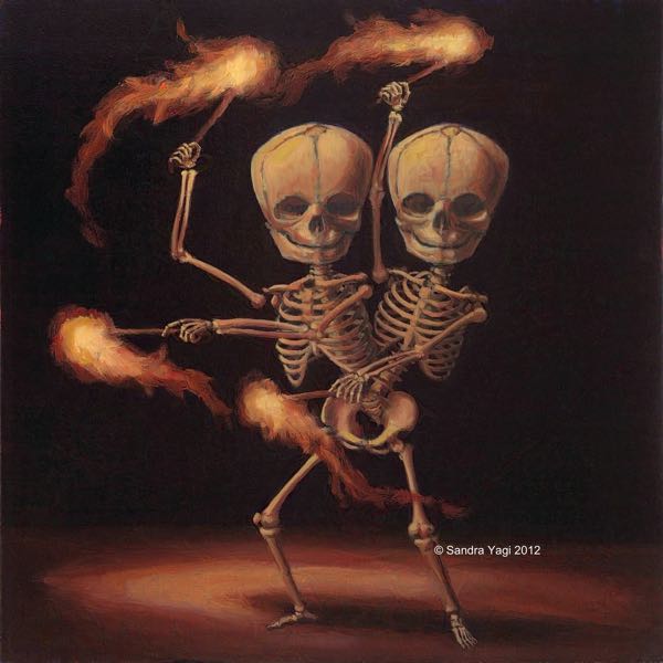Fire and Sword Twins, oil on panel, 12 x 9, 2012 SOLD