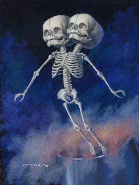 Cannonball Twins, oil on panel, 12 x 9, 2013 SOLD