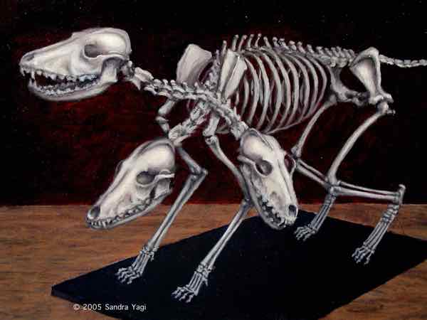 Cerebrus, oil on panel, 2004, 9 x 12 SOLD