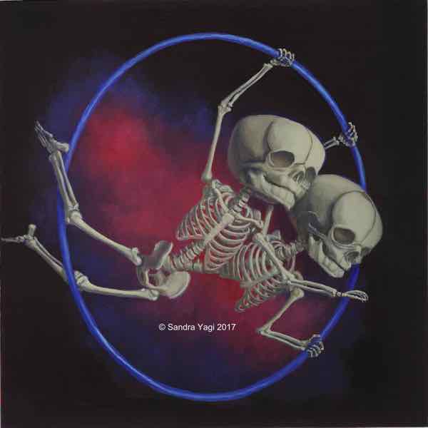 Circle Twins #2, oil on panel 12x12 2017