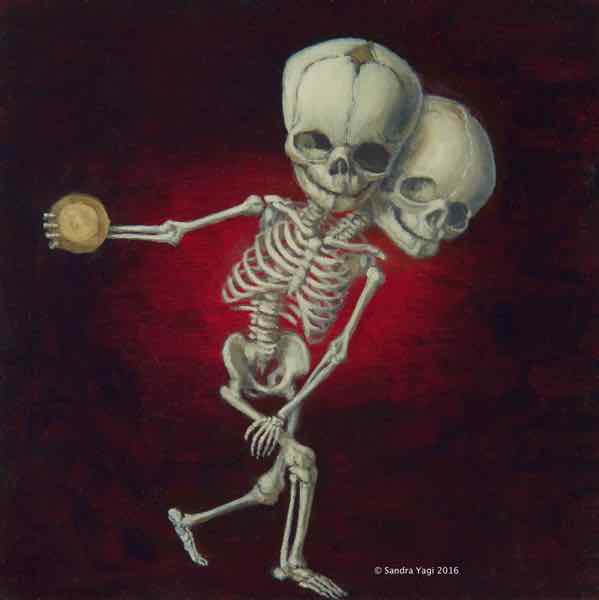  Discus Twins #3, oil on panel 8x8 2016  SOLD