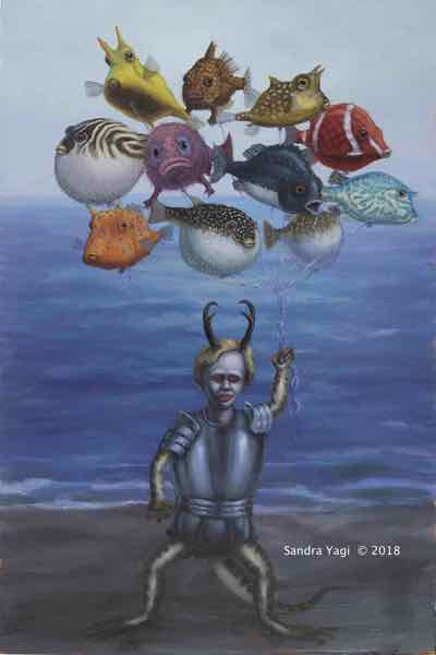 Balloon Boy, oil on panel, 18x12, 2018